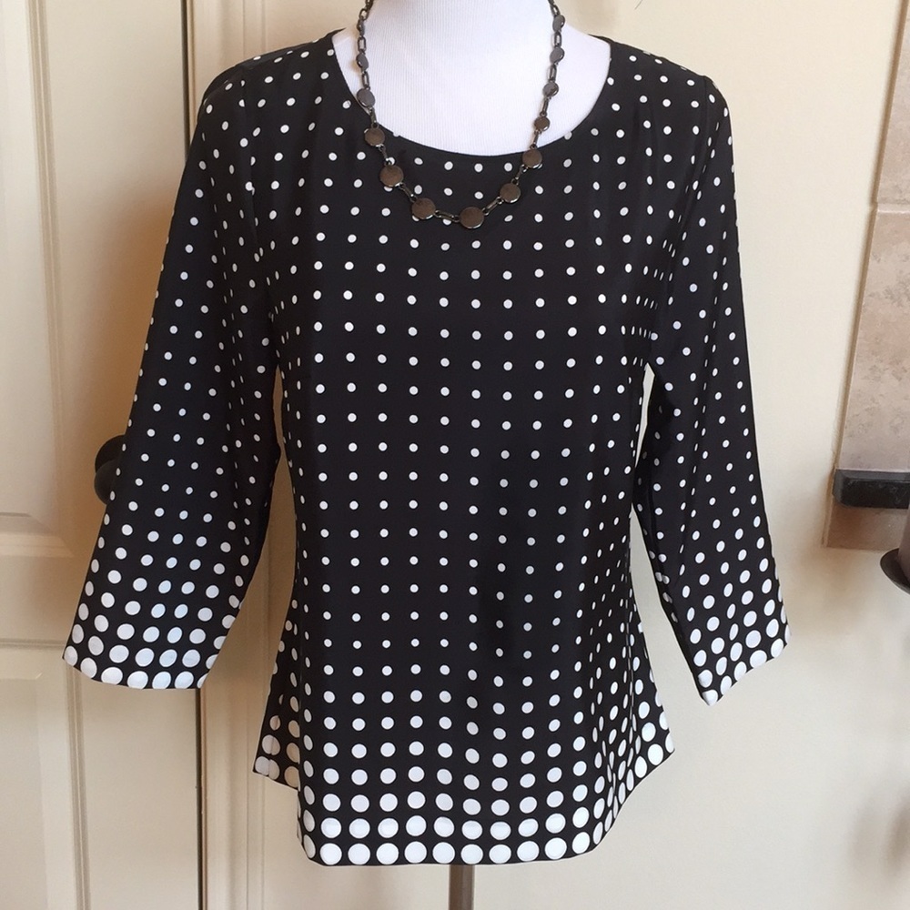 NWOT-JCrew polka dot top - Picture 2 of 8